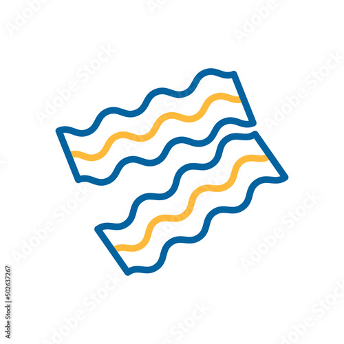 Bacon Strips vector icon. Barbecue and bbq grill