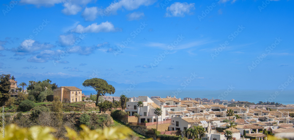 View of the Town of Benalmadena in Andalusia, Spain