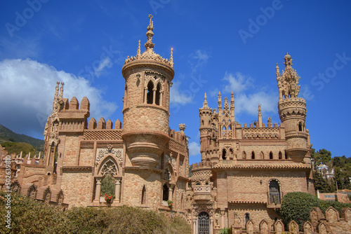 View of the pretty Colomares castle, town of Benalmadena, Andalucia, Spain © Gilles Rivest