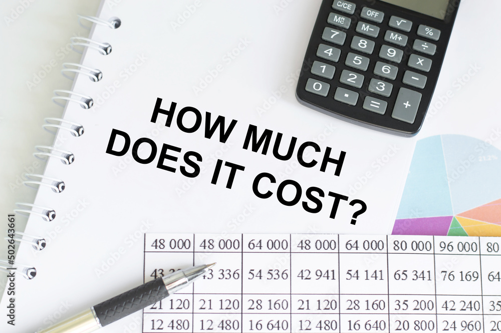 How Much Does it Cost. Business concept. Text on white notepad paper on light background How Much Does it Cost. Business concept. Text on white notepad paper on light background