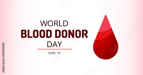 World blood donor day template on white background
