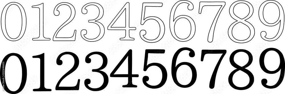 Numbers Stock Vector | Adobe Stock