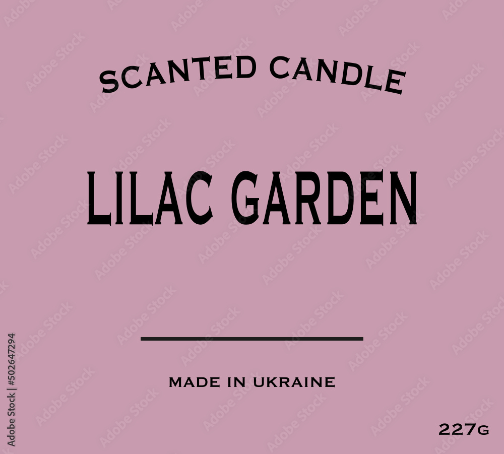 candle lable candle lable
