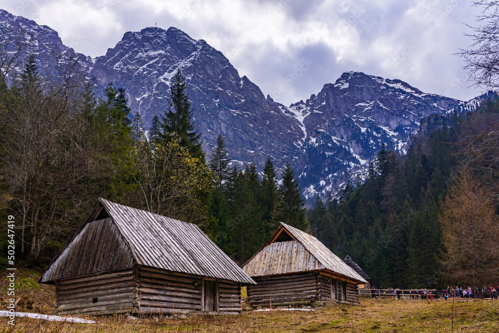 Widok na Giewont z Doliny Strążyckiej