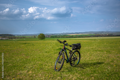 bicycle on the field