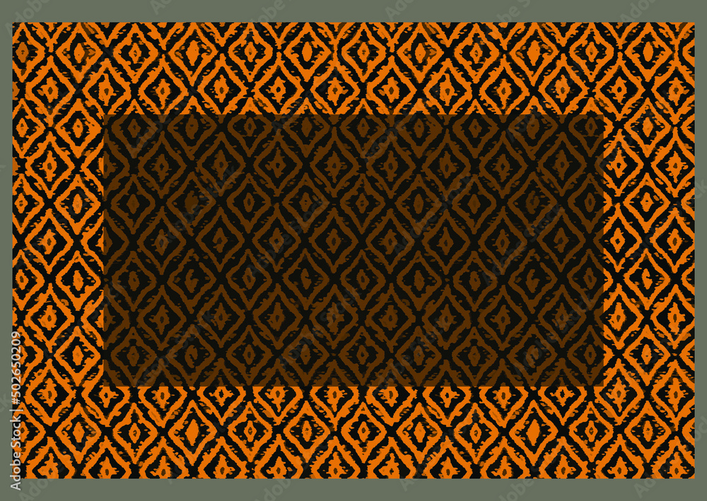 Seamless pattern Turkish carpet beige orange khaki brown. Patchwork mosaic oriental kilim rug with traditional folk geometric ornament. Tribal style. Vector Seamless pattern Turkish carpet beige orange khaki brown. Patchwork mosaic oriental kilim rug with traditional folk geometric ornament. Tribal style. Vector