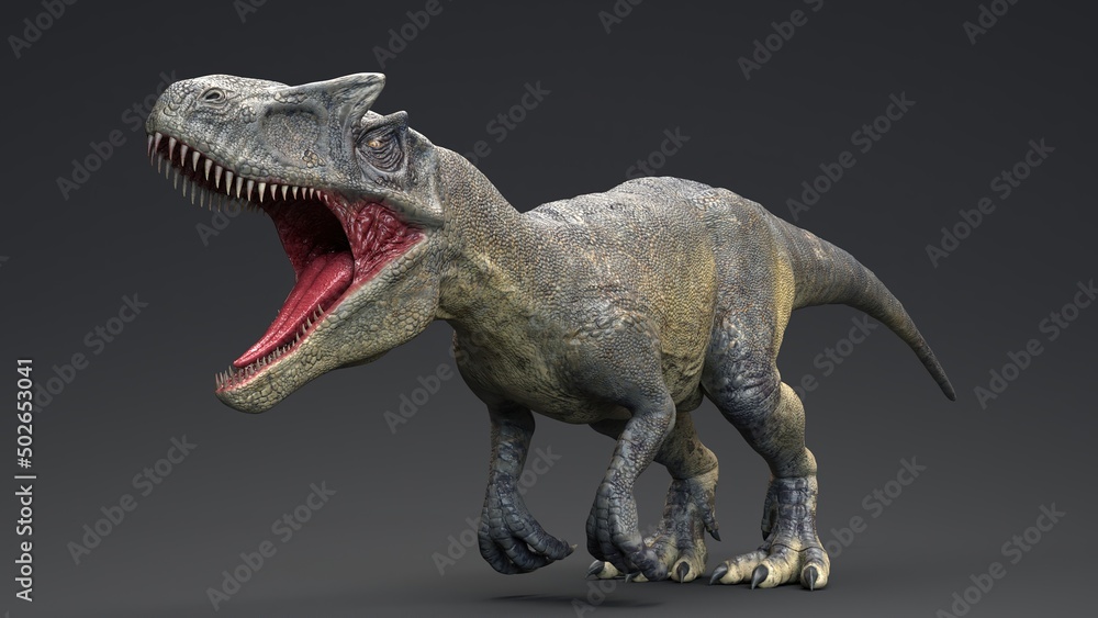 Allosaurus dinosaur of background. 3d rendering Stock Illustration ...