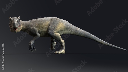 Allosaurus dinosaur of background. 3d rendering