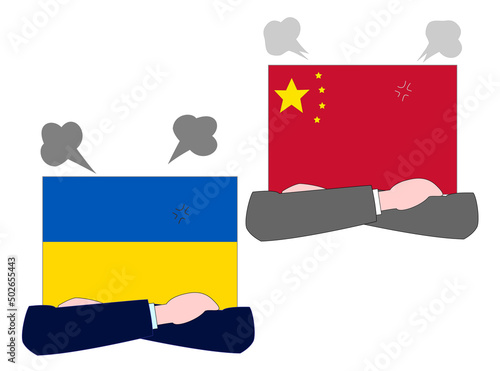 ウクライナと中国との外交の状態を表している。