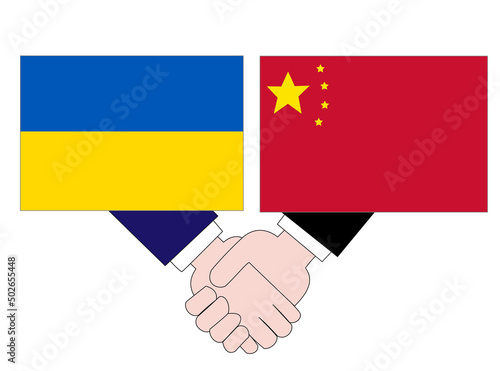 ウクライナと中国との外交の状態を表している。