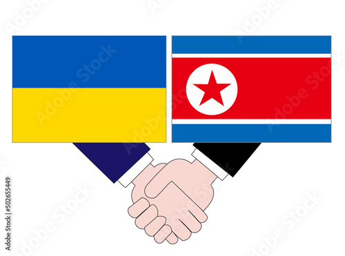 ウクライナと北朝鮮との外交の状態を表している。