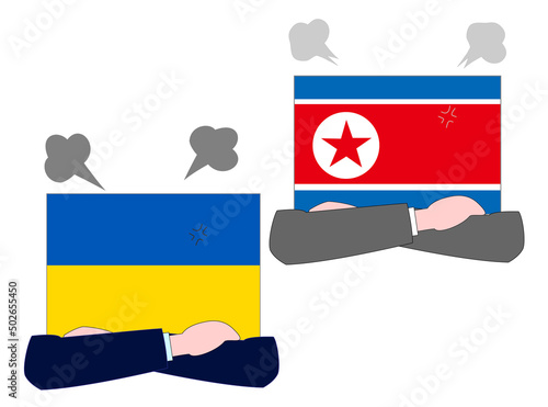 ウクライナと北朝鮮との外交の状態を表している。