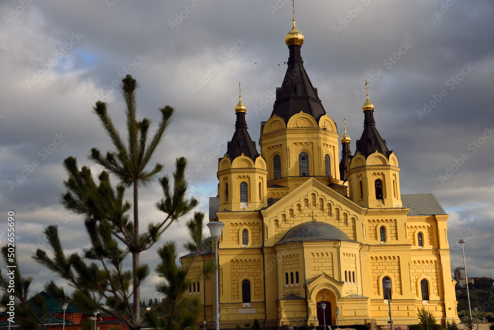 Alexander Nevsky Cathedral in the historical center of Nizhny Novgorod	
