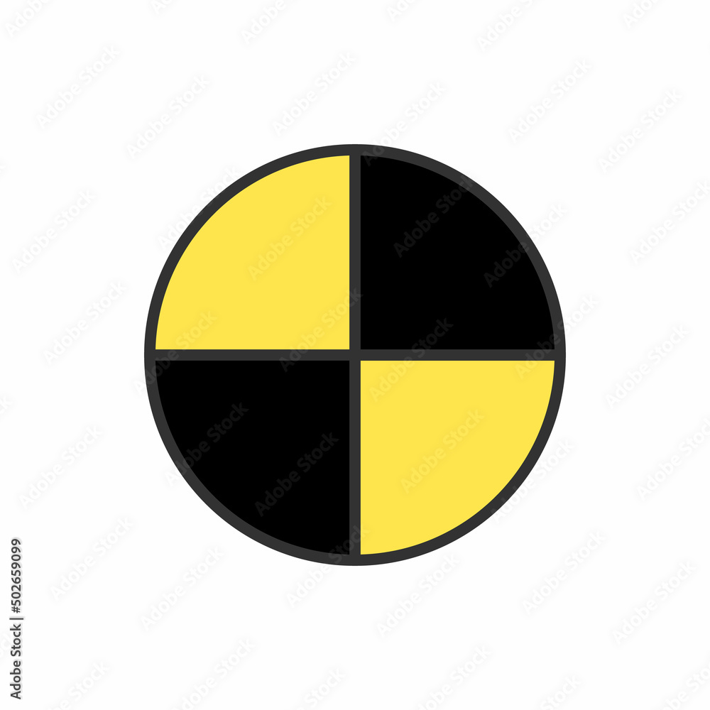 Fototapeta premium crash test icon vector illustration isolated on white background