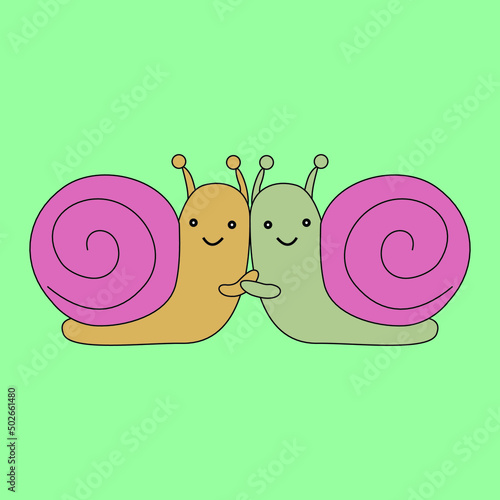 funny snail cartoon
