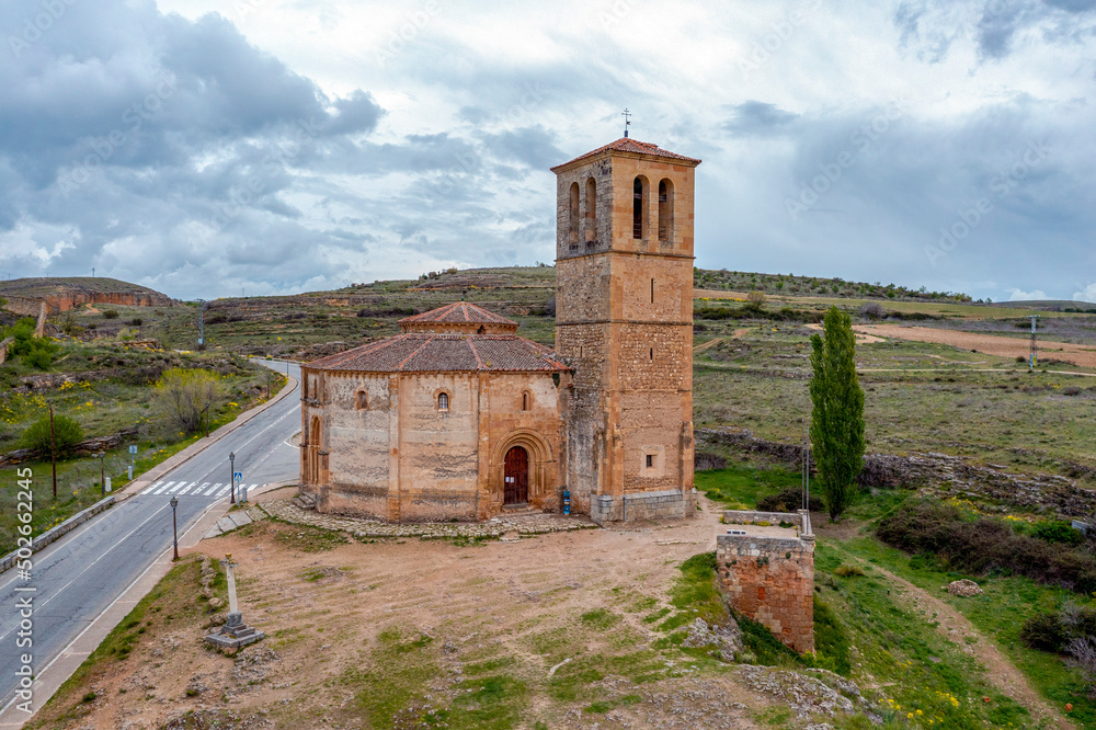 View of the church of Vera Cruz in the city of Segovia, Spain