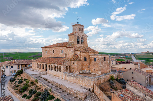 church Santa Maria del Rivero, romanesque style landmark and public monument from 12th century, in San Esteban de Gormaz, Soria, Spain photo