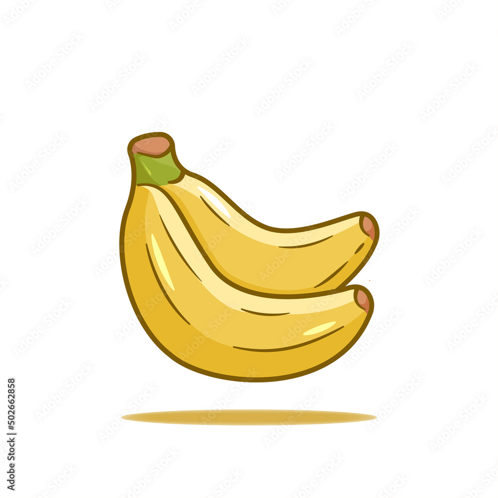 banana vector cartoon icon illustration