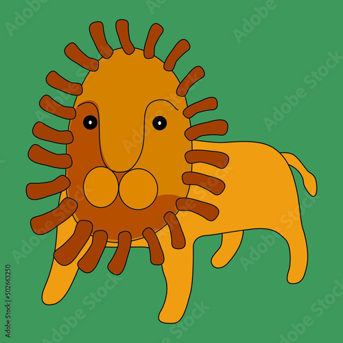 cartoon cute baby lion