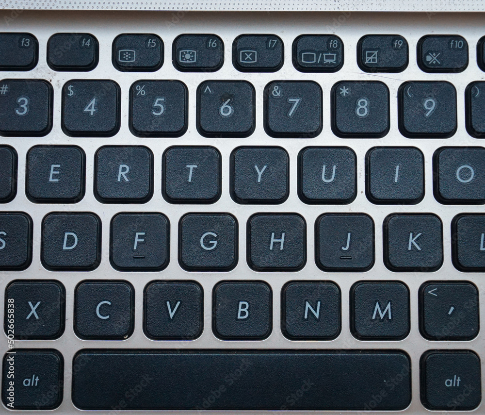 keyboard keys on laptop. technology or business concept keyboard keys on laptop. technology or business concept