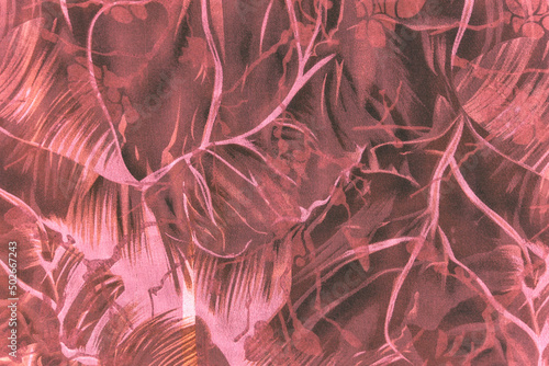 Bright abstract design background in purple hues, colorful layers of intertwining waves, stripes and grainy spots