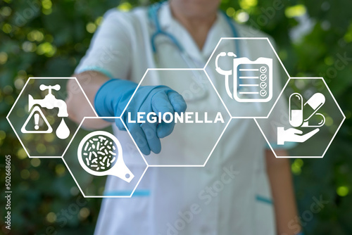 Fotografie Legionella test medical concept
