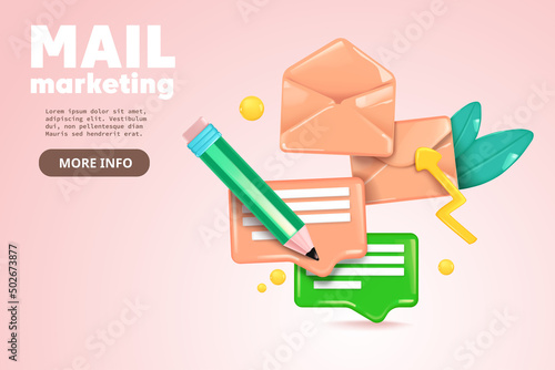 Subscribe to newsletter. Vector illustration for online mail marketing.
