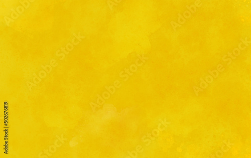 Yellow paper painting with watercolor brush, Grunge splash watercolor texture background