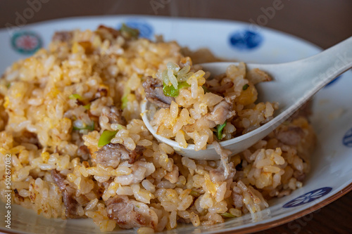  湯気とチャーハン