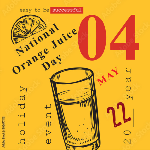 Calendar event Orange Juice Day