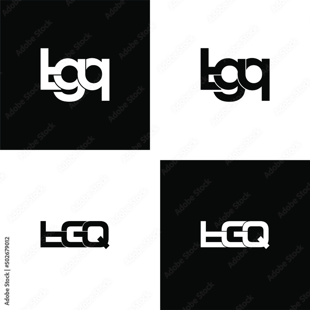 tgq letter original monogram logo design set tgq letter original monogram logo design set
