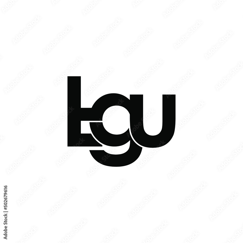 tgu letter original monogram logo design tgu letter original monogram logo design