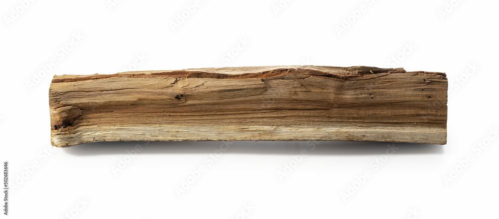 Obraz premium Firewood placed on white background