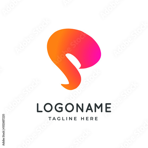 letter S abstract logo design