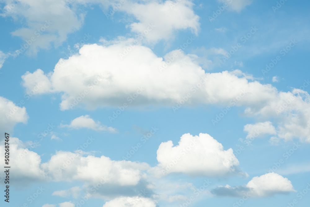 Many small clouds in blue sky.Summer cloudy.White clouds floating in the sky Many small clouds in blue sky.Summer cloudy.White clouds floating in the sky
