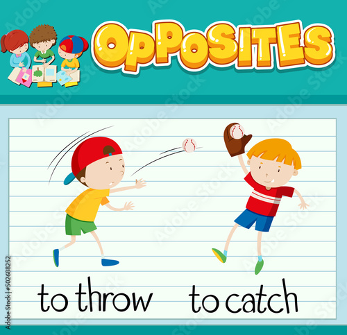 Opposite words with pictures for kids