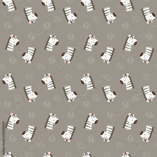 a seamless pattern of a cute zebra 
