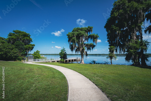 Central Winds Park on Lake Jesup in Winter Springs, a suburb of Orlando, Florida