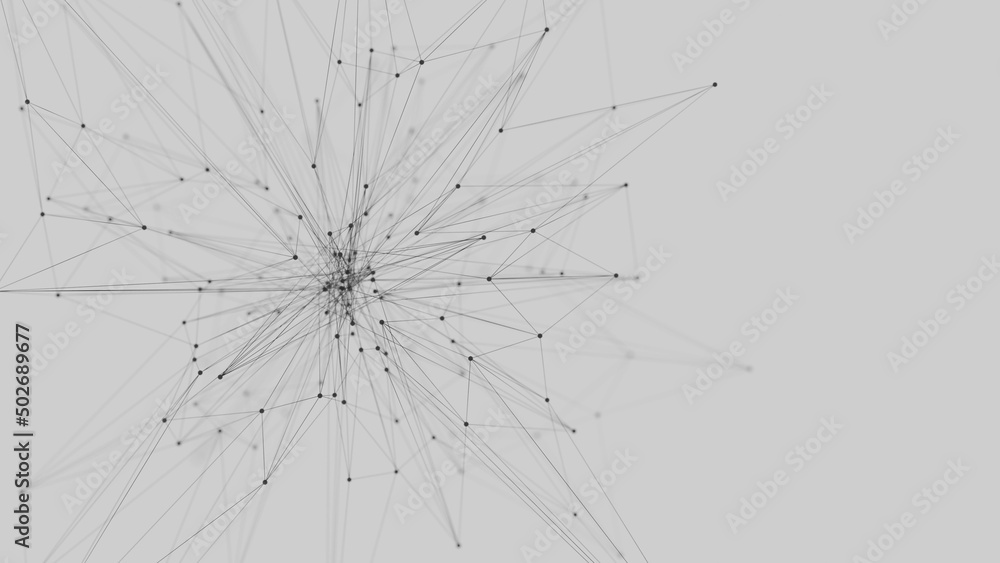 3D topology connected by dots and lines