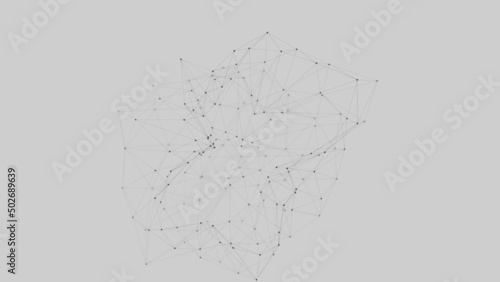 3D topology connected by dots and lines