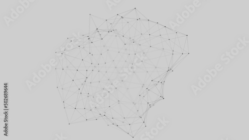 3D topology connected by dots and lines