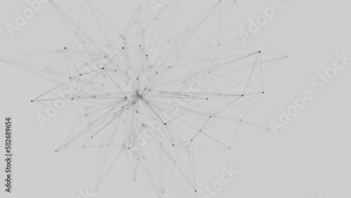 3D topology connected by dots and lines