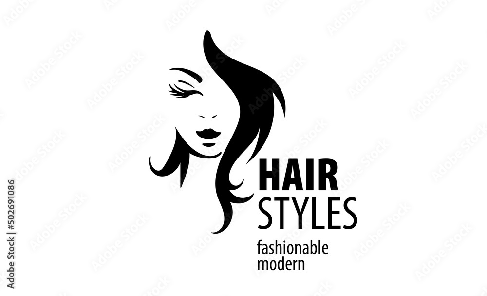 Vector illustration of a womans hairstyle on a white background Vector illustration of a womans hairstyle on a white background