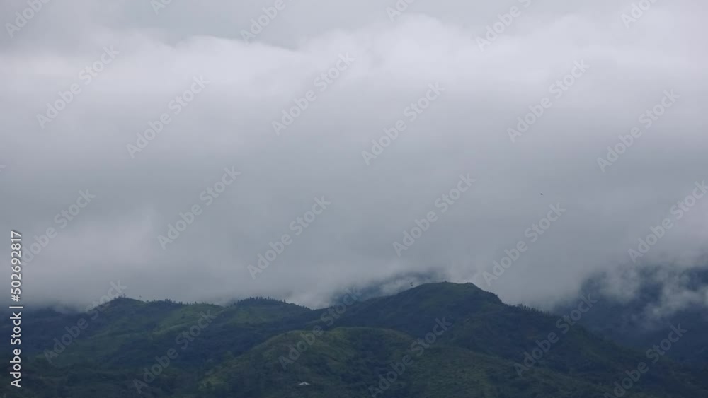 Rain and fog in the mountains, time lapse Rain and fog in the mountains, time lapse