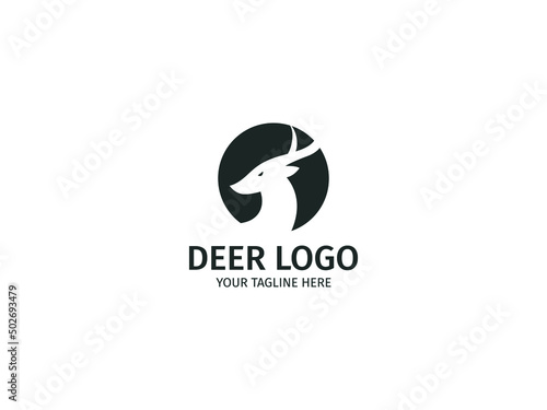 Deer logo with shape circle