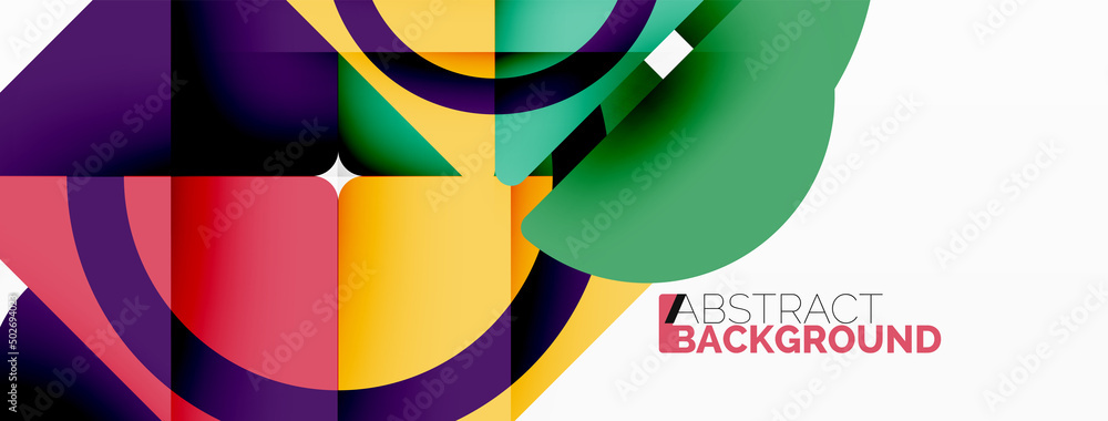 Creative geometric wallpaper. Minimal abstract background. Triangles and circles composition vector illustration for wallpaper banner background or landing page Creative geometric wallpaper. Minimal abstract background. Triangles and circles composition vector illustration for wallpaper banner background or landing page