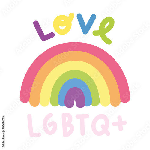 LGBTQ rainbow love
