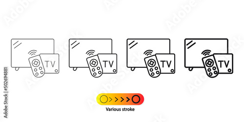 tv box icon vector isolated on white background.