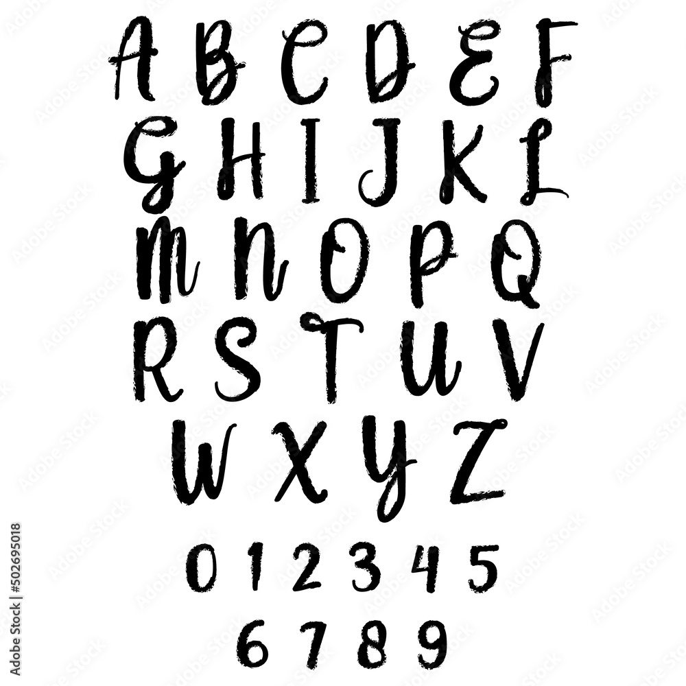 Vector alphabet, Hand drawn letters Vector alphabet, Hand drawn letters