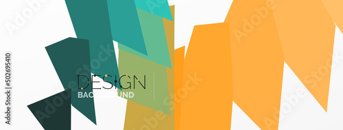 Background colorful shapes template. Wallpaper for concept of AI technology, blockchain, communication, 5G, science, business and technology